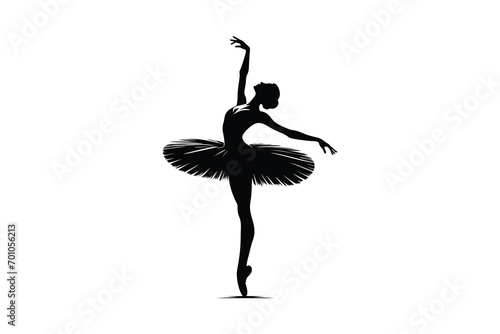 Silhouette of a Ballet Dancer on Stage