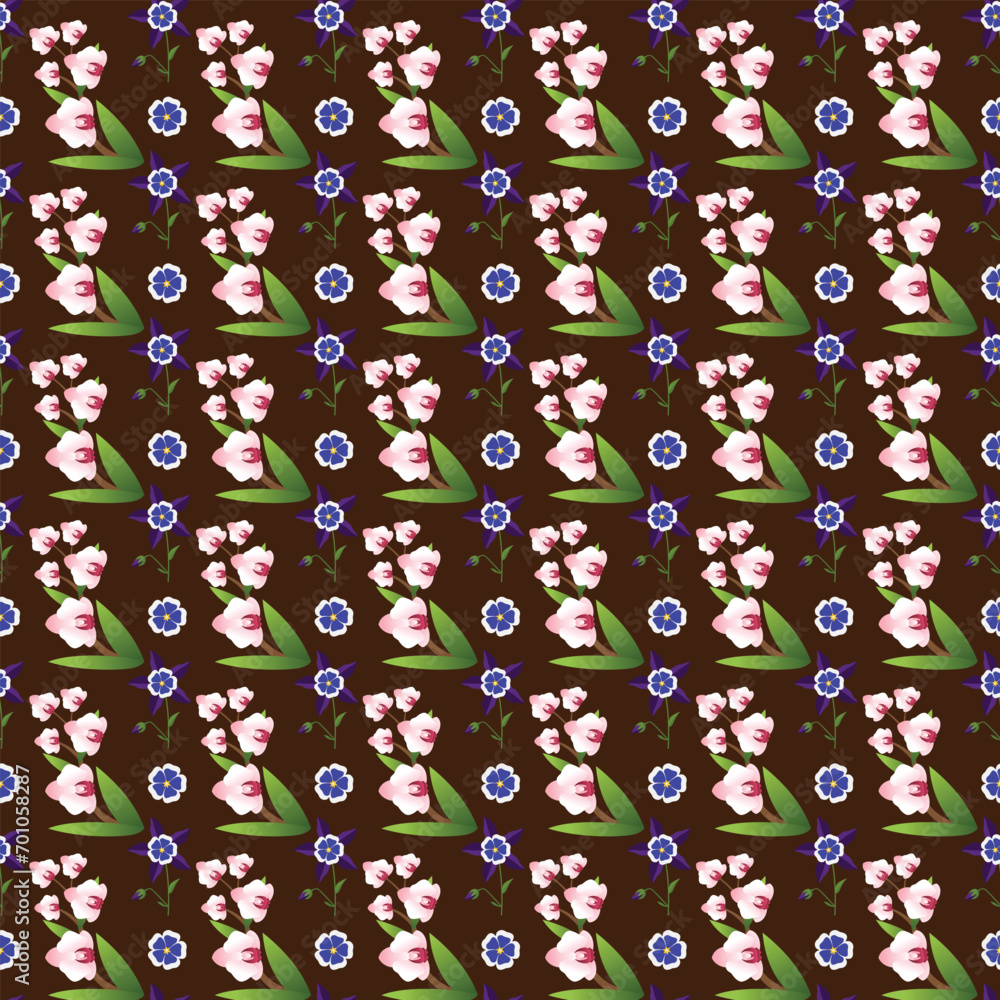 Free vector seamless pattern, background with hand drawn cute insects, flowers, leaves Free vector seamless pattern, background with hand drawn cute insects, flowers, leaves