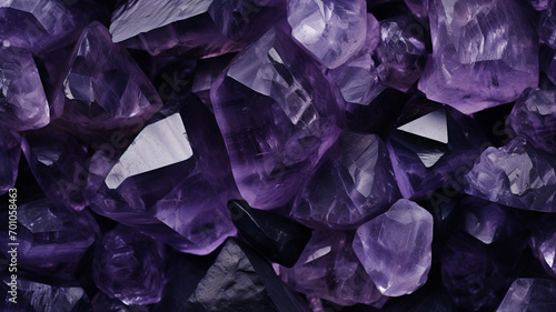 Purple amethyst crystal, beautiful jewels for jewelry and luxury product, violet diamond and colored glass