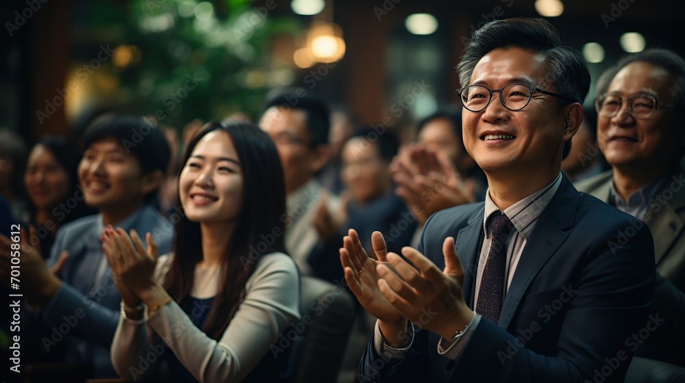 Target growth, finance team and diversity of business group clapping for support and happiness. Company success. Generative AI Target growth, finance team and diversity of business group clapping for support and happiness. Company success. Generative AI