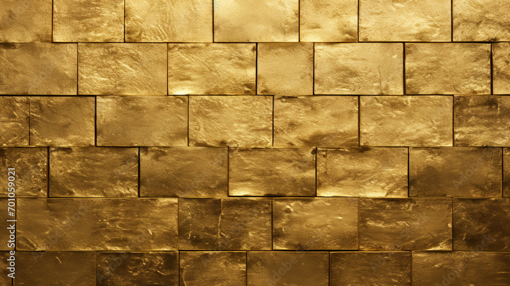 Obraz premium gold brick texture, golden stone wall texture background, precious material