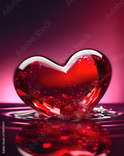 Dzień zakochanych, kocham Cię, czerwony wzór serca
