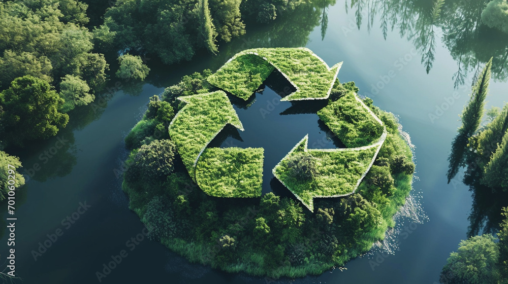 Recyle Model Circular model of refuse, reduce, reuse, recycle, and rot, AI Generated ...
