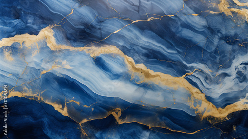 deep blue marble texture with golden pattern, marine blue, saphire color, precious stone texture, marble floor and walls, swirls and waves details in the luxurious stone