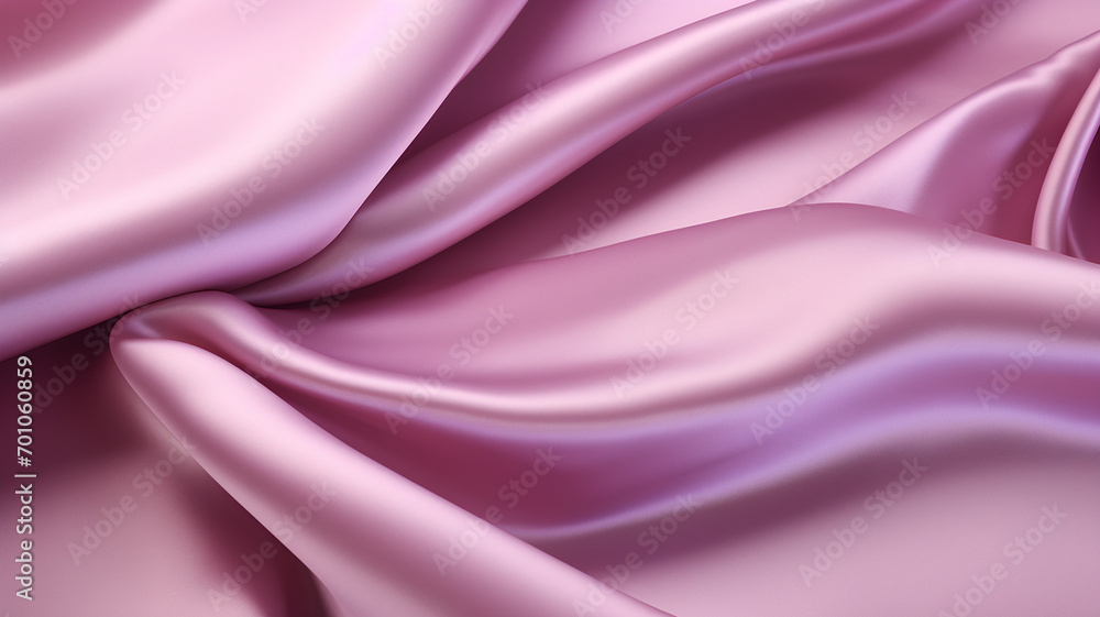 Fototapeta premium pale pink silk, purple silky fabric, satin cloth, close-up picture of a piece of cloth, waves of fabric, fashion, luxury fabric, background texture, fabric texture,