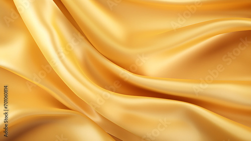 Golden silk, yellow and gold silky fabric, satin cloth, close-up picture of a piece of cloth, waves of fabric, fashion, luxury fabric, background texture, fabric texture, © GrafitiRex