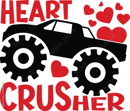 Heart crusher T-Shirt, Heart T-Shirt, Groovy Valentine Shirt, kids Valentine, February 14, Love Shirt, Be mine, My first valentine's day, Cut File For Cricut And Silhouette
