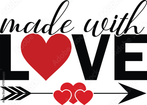 Made with love T-Shirt, Heart T-Shirt, Groovy Valentine Shirt, kids Valentine, February 14, Love Shirt, Be mine, My first valentine's day, Cut File For Cricut And Silhouette
