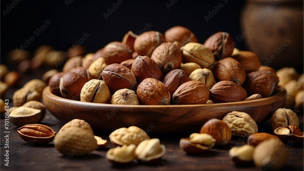 nuts on a plate nuts on a plate