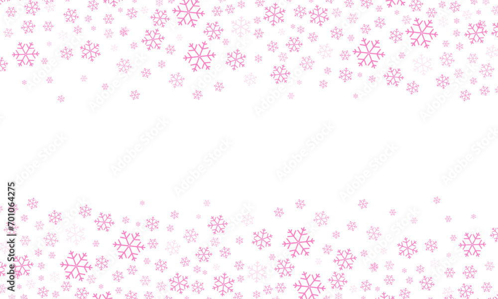 pink snowflakes winter falling snow border frame background pink snowflakes winter falling snow border frame background