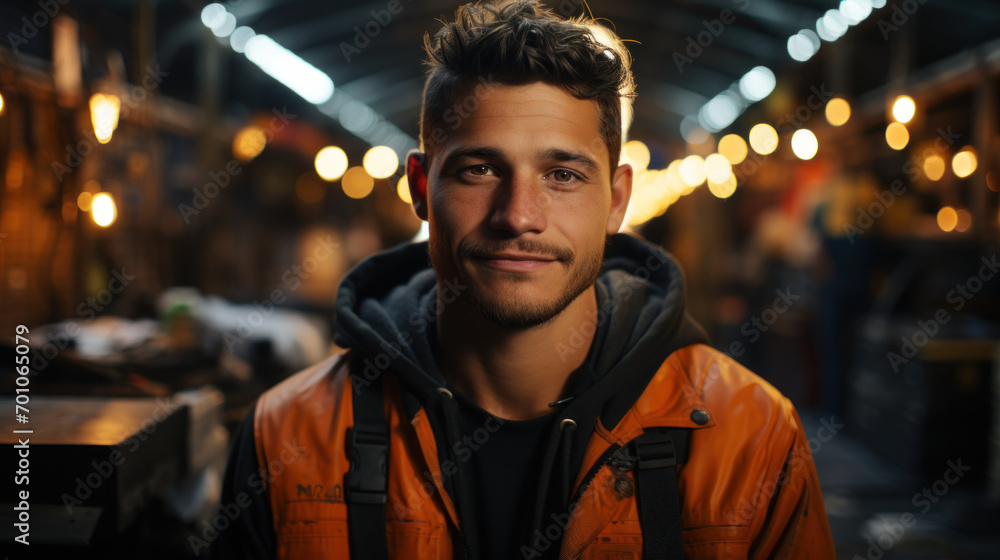 Obraz premium Handsome warehouse worker