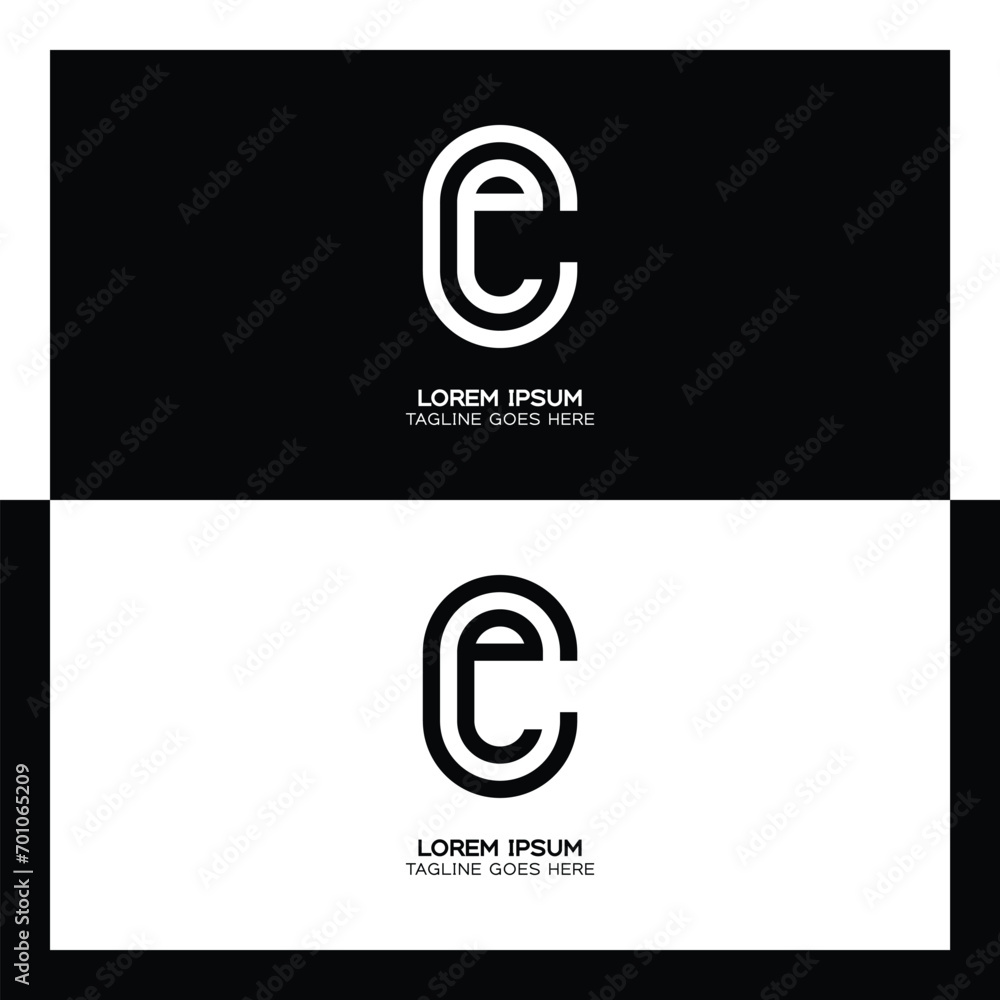 CE initial letters linked elegant logo. letter C and E pattern design monogram CE initial letters linked elegant logo. letter C and E pattern design monogram
