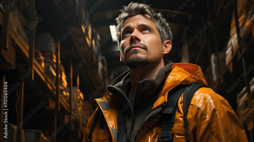 Handsome warehouse worker Handsome warehouse worker