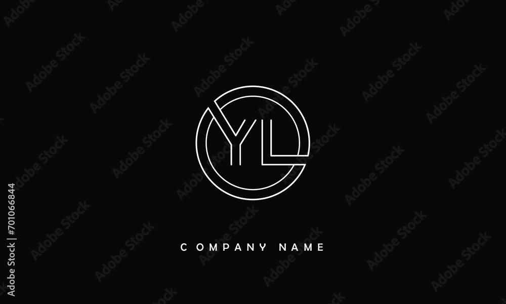YL, LY, Y L Abstract Letters Logo Monogram YL, LY, Y L Abstract Letters Logo Monogram