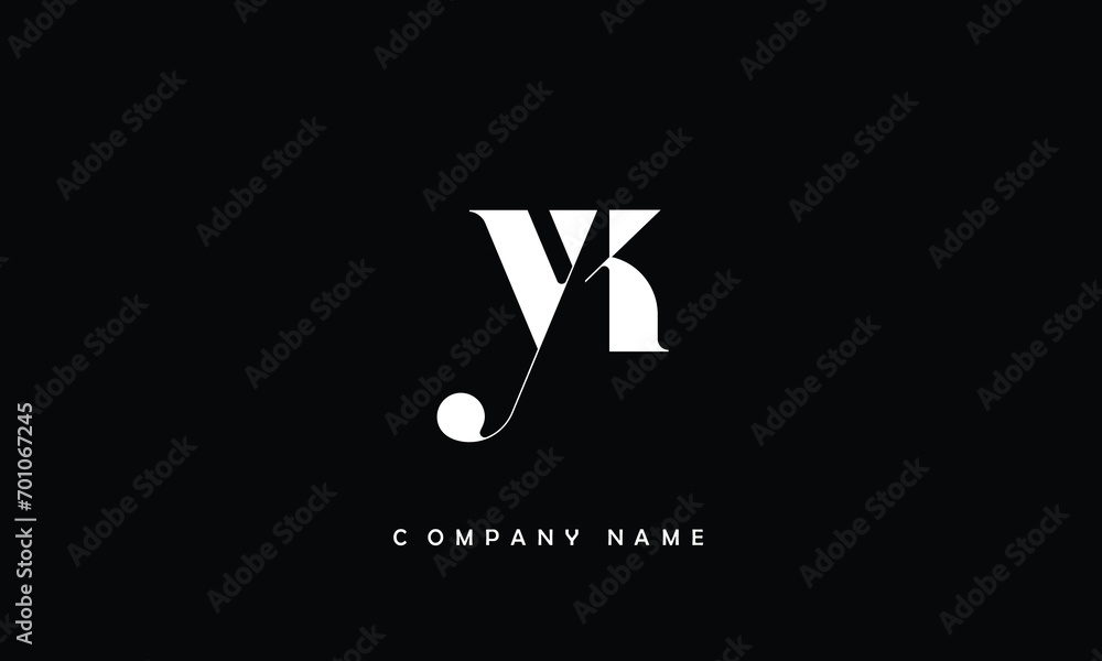 YK, KY, Y, K Abstract Letters Logo Monogram YK, KY, Y, K Abstract Letters Logo Monogram