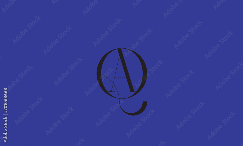 AQ, QA , A , Q , Abstract Letters Logo Monogram AQ, QA , A , Q , Abstract Letters Logo Monogram