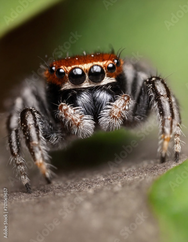 Cute jumping spider close up