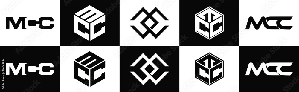 MCC logo. M C C design. White MCC letter. MCC, M C C letter logo design ...