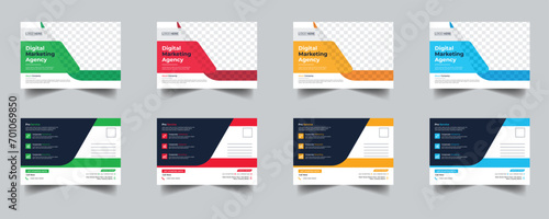 Modern Creative Corporate Post Card Template, Vector Template for Opening Invitation Editable, Professional Business Postcard Design, Event Card Design, Invitation Design, Direct Mail EDDM Template