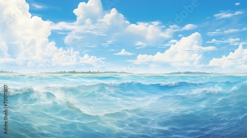 a visually captivating background reminiscent of a sunny day blending into a clear, refreshing ocean, evoking a sense of calm and natural beauty.