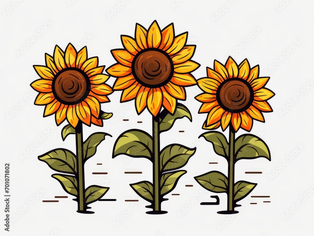 Obraz premium sunflower isolated on white