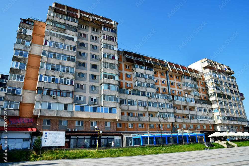 Tulcea, Romania - july 2 2023 : picturesque city centre