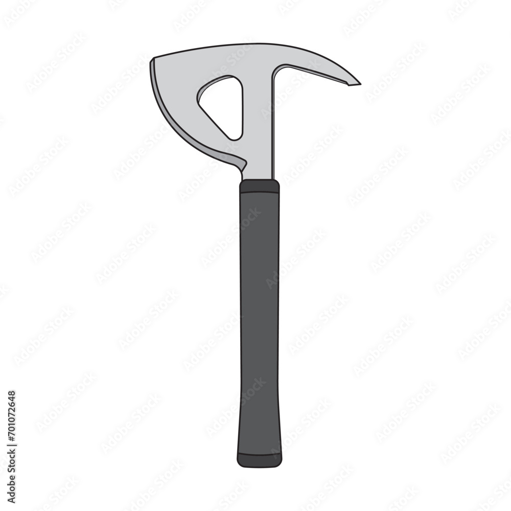 Kids drawing Cartoon Vector illustration crash axe icon Isolated on White Background Kids drawing Cartoon Vector illustration crash axe icon Isolated on White Background