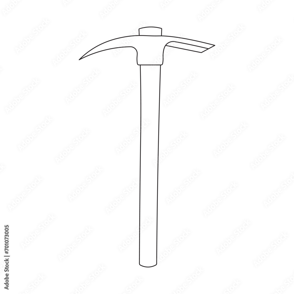 Hand drawn Kids drawing Cartoon Vector illustration grub axe icon Isolated on White Background Hand drawn Kids drawing Cartoon Vector illustration grub axe icon Isolated on White Background