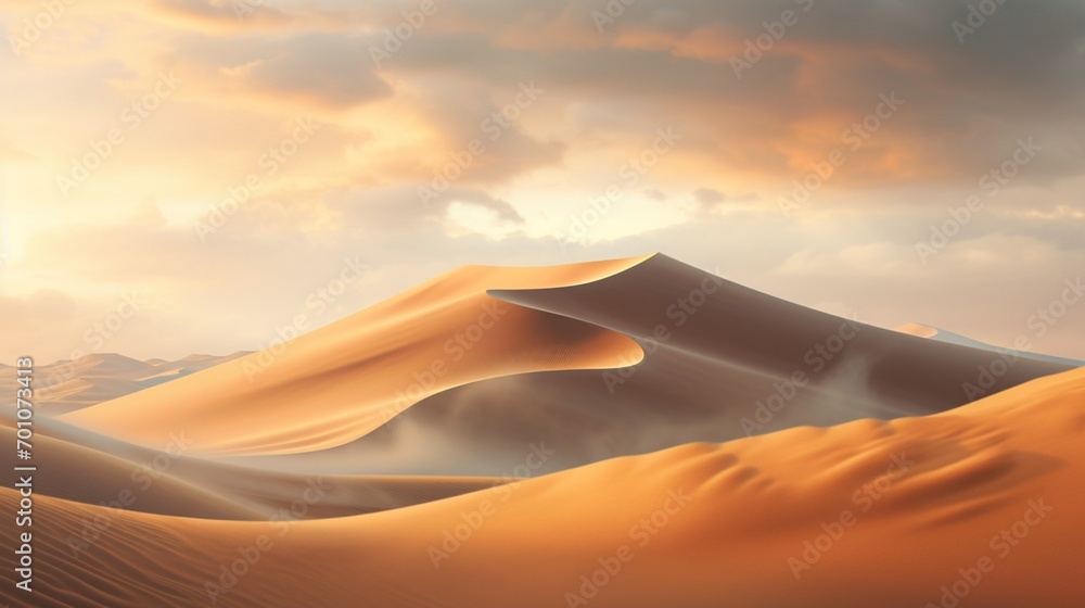 a windswept desert, where sands form intricate patterns under the golden sunlight, capturing the raw and untamed essence of nature in a desolate yet captivating setting.