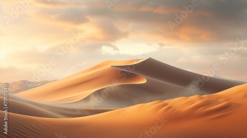 a windswept desert  where sands form intricate patterns under the golden sunlight  capturing the raw and untamed essence of nature in a desolate yet captivating setting.