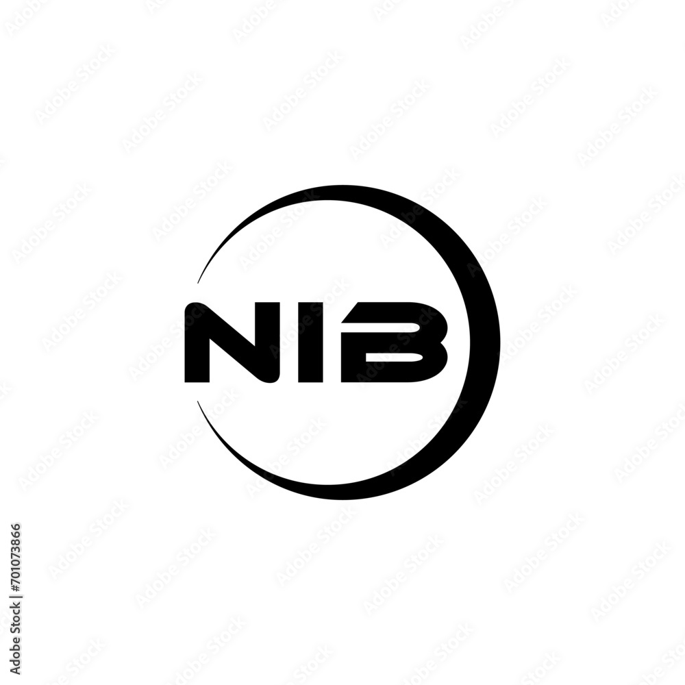NIB letter logo design with white background in illustrator, cube logo, vector logo, modern alphabet font overlap style. calligraphy designs for logo, Poster, Invitation, etc. NIB letter logo design with white background in illustrator, cube logo, vector logo, modern alphabet font overlap style. calligraphy designs for logo, Poster, Invitation, etc.