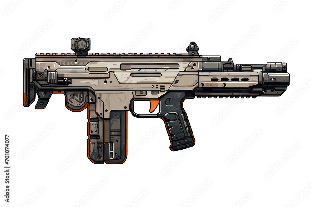 game rifle isolated on white game rifle isolated on white