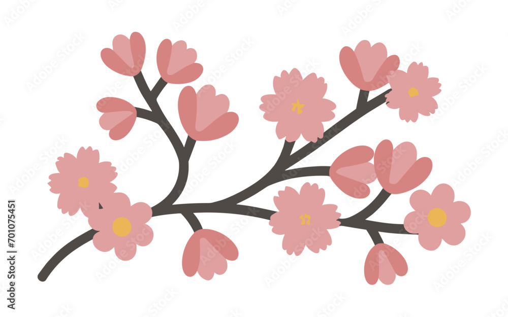 Abstract cherry blossom flowers vector clipart. Abstract cherry blossom flowers vector clipart.