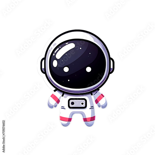 a adorable vector illustration design of astronaut with black glass character