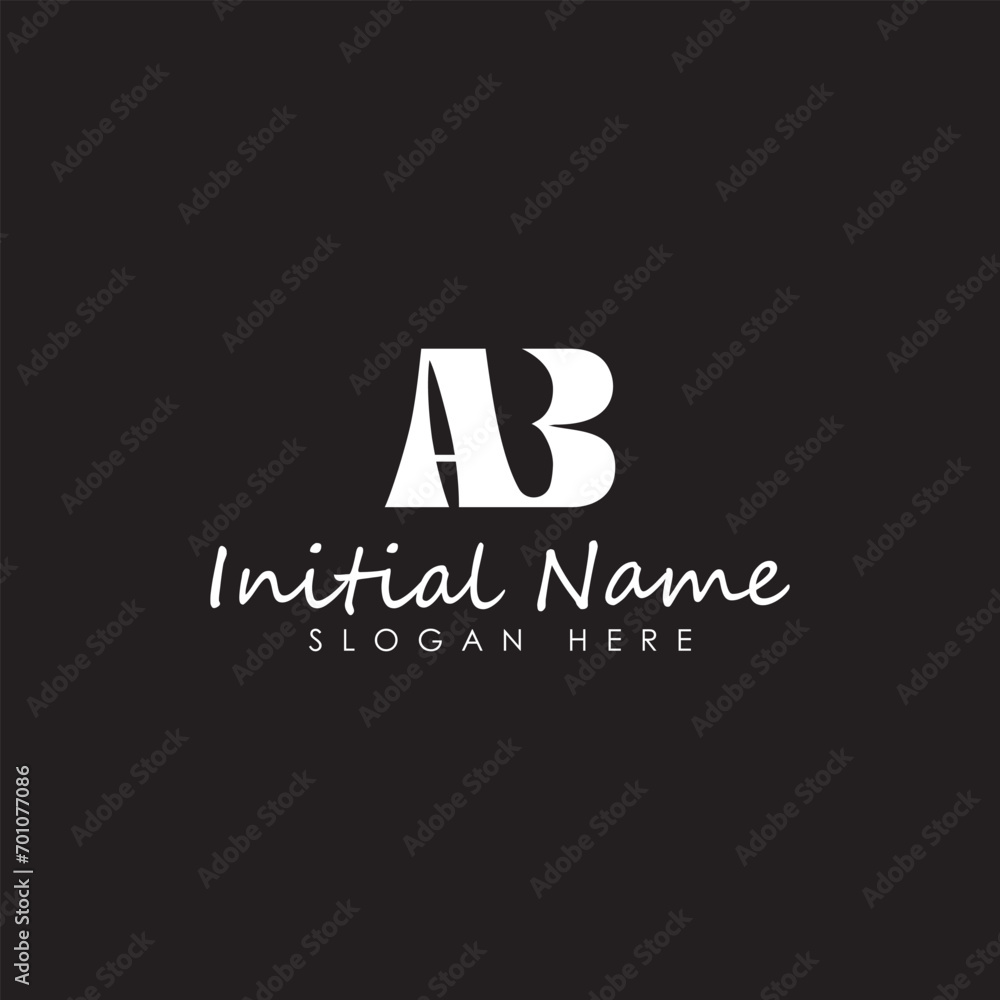 AB letter logo design template Abstract Monogram Symbol 