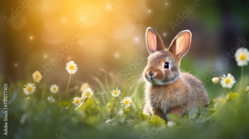 cute animal pet rabbit or bunny smiling and laughing isolated with copy space for easter background, rabbit, animal, pet, cute, fur, ear, mammal, background, celebration, generate by AI