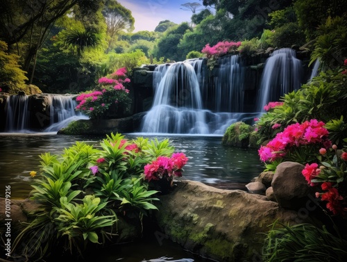 waterfall in the park © faiz