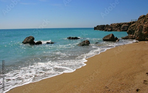 Plage de Sète Hérault la Corniche Artenseo Artenseo  Occitanie littoral sétois côte rocheuse Occitanie Méditerranée France