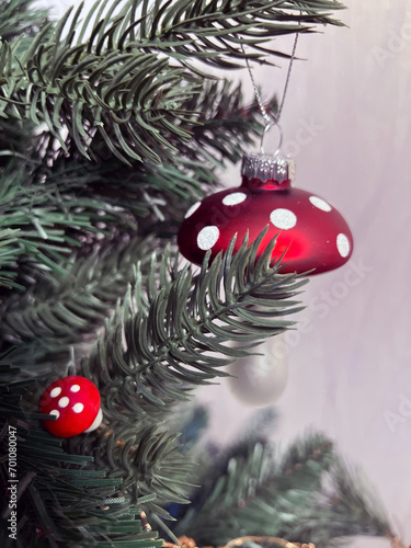christmas tree decorations mushroom fly agaric