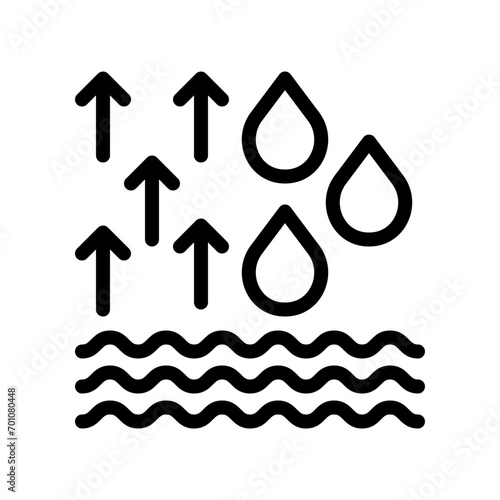 evaporation line icon