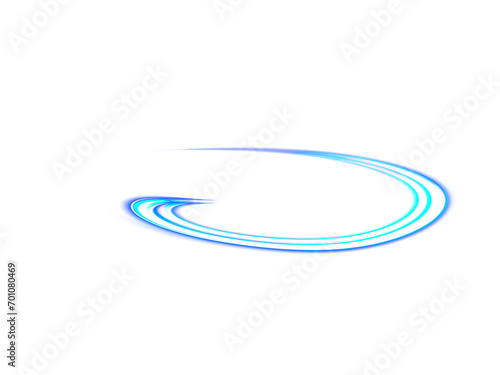 Luminous blue lines of speed. Light glowing effect neon . Abstract motion lines. Light trail wave, fire path trace line, car lights, optic fiber and incandescence curve twirl