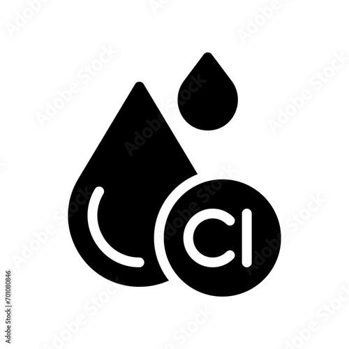 chlorine glyph icon