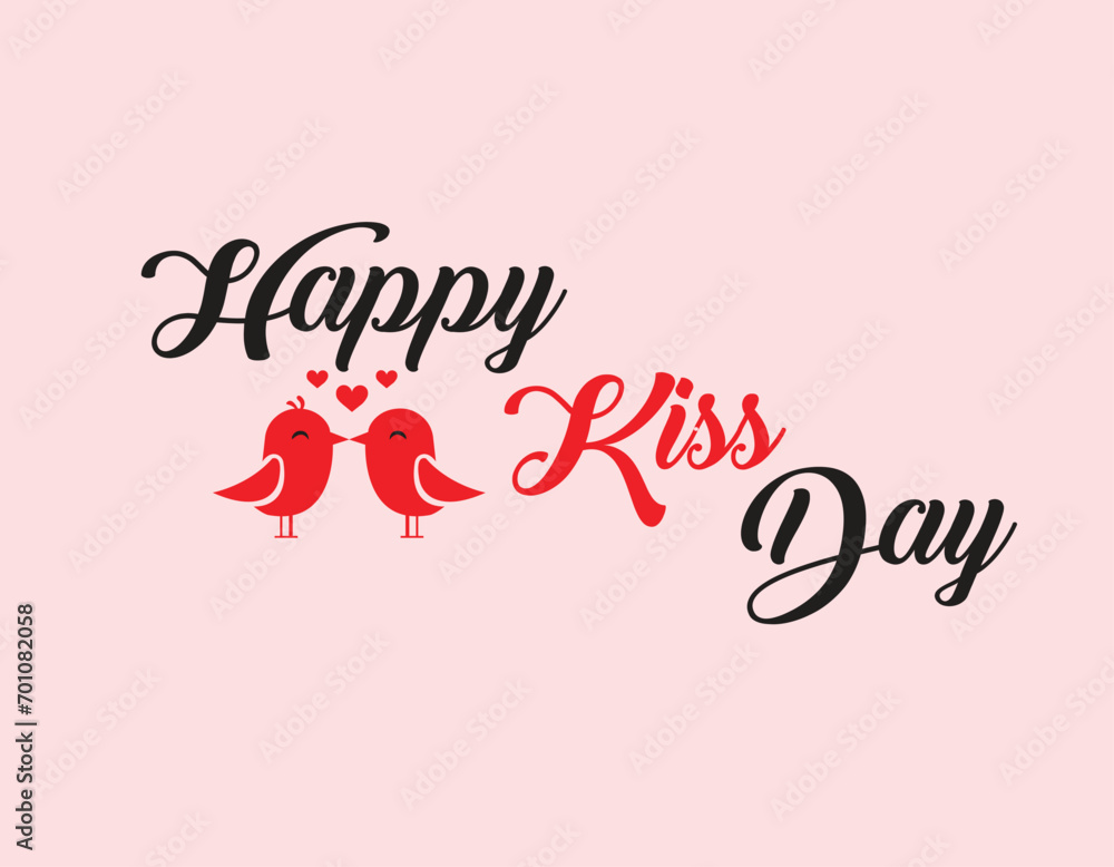 Happy Kiss Day, Happy Valentine Day, Happy Chocolate Day, Happy Rose Day, Happy Teddy Day, Happy Hug Day and Happy Propose Day logo design vector illustration
