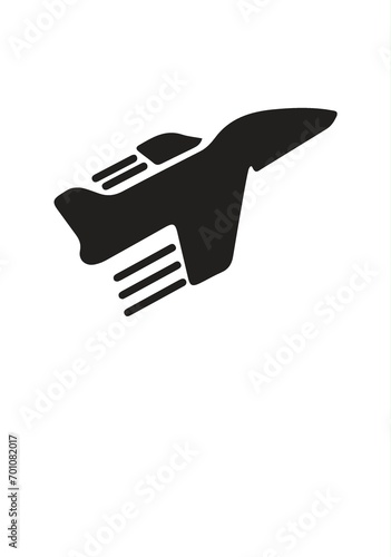 PLANE AVION LOGO BLACK 