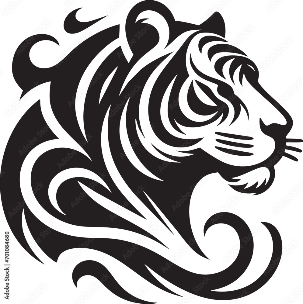 Fototapeta premium Tribal Tiger Illustration