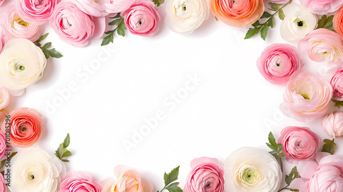 Floral frame with decorative flowers  decorative flower background pattern  floral border background