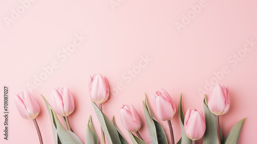 Women's day with tulip  on 8 march photo