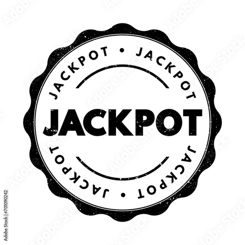 Jackpot text stamp, concept background