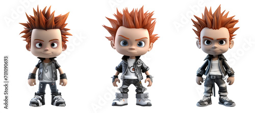3D Cartoon Punk Rock Character
