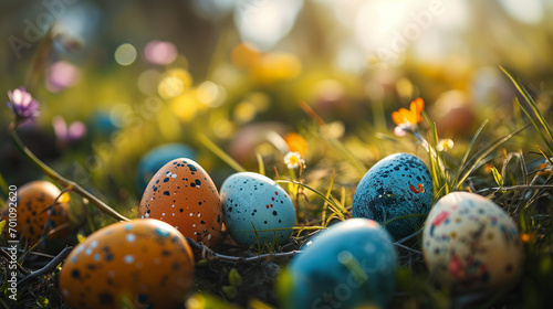 Easter theme background, generative AI